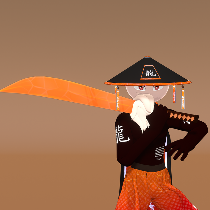 Nero with a custom sword and clothing